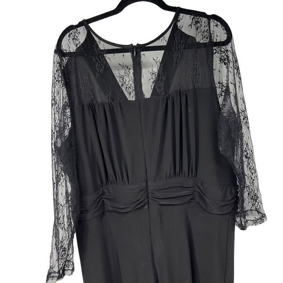 Scarlett Black Lace Long Sleeve Jumpsuit‎ - Picture 2 of 12